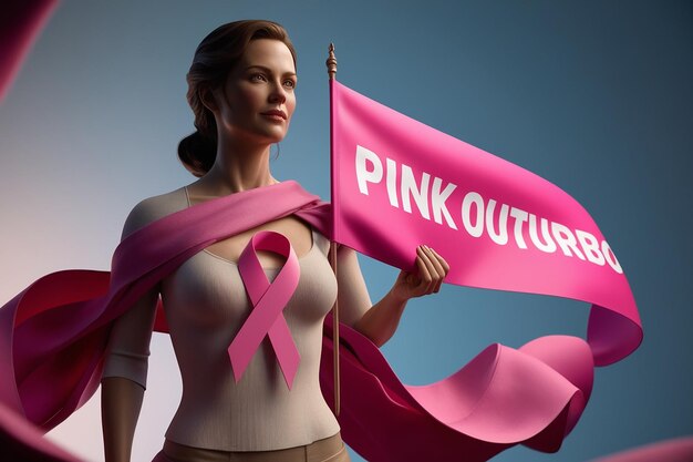 Photo pink ribbon breast cancer