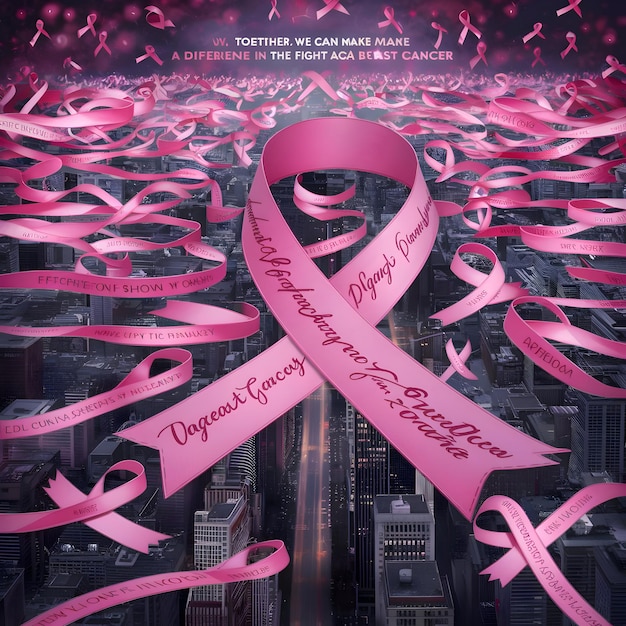 Pink Ribbon Female International Breast Cancer Awareness