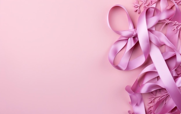 A pink ribbon on a plate Breast Cancer AI