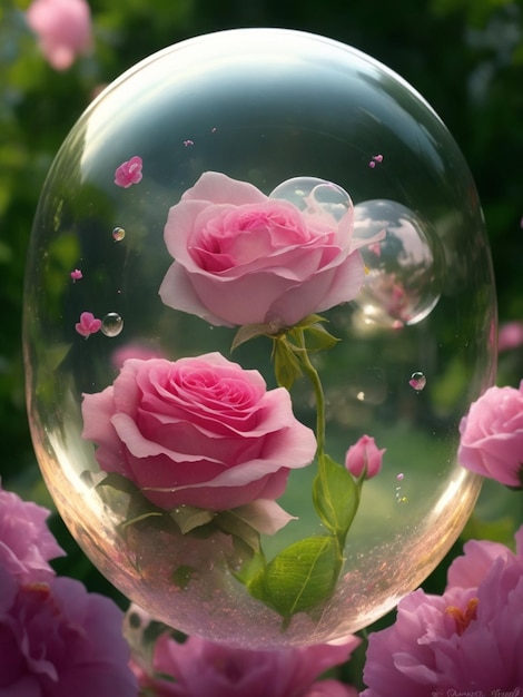 pink rose isolated