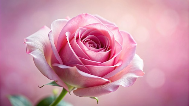 Pink rose macro close up