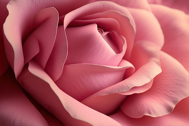 Pink rose petals up close Generative AI