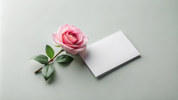 a pink rose with a card on it that says  it is open