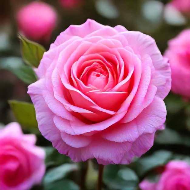 Photo a pink rose with a purple center and a white one that says  the name  on it