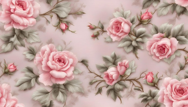 pink roses on a pink background