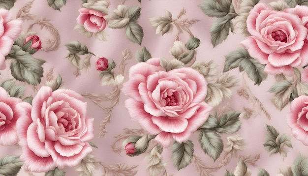 pink roses on a pink background