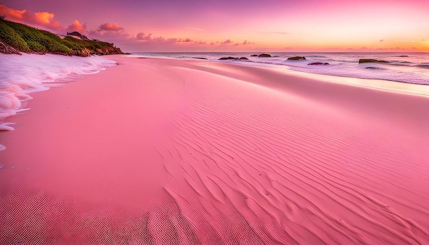 Photo pink sand beach