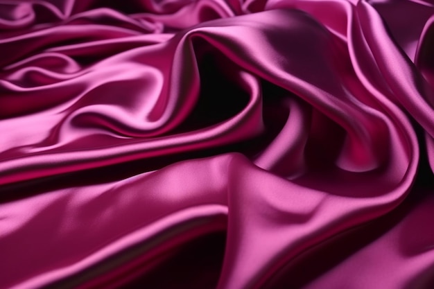 Pink satin fabric with a soft edge.