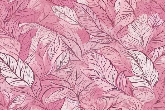 Photo pink seamless leaf patterned background vector