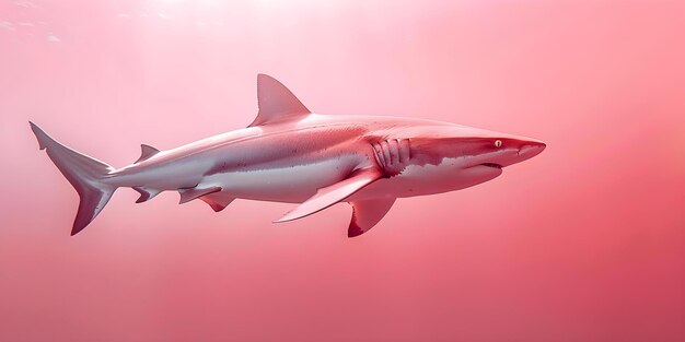 A Pink Shark in a Vibrant Monochromatic Pink Setting Concept Vibrant Pink Monochromatic Setting Pink Shark Portrait Colorful Props Fun Photoshoot