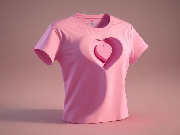 Photo a pink shirt with a heart on the front