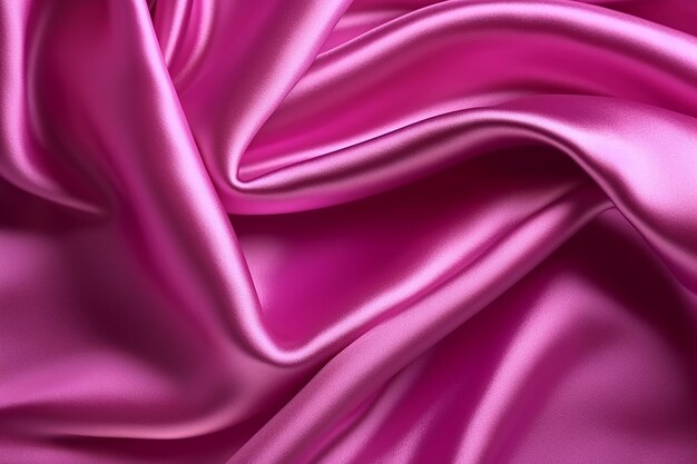 Pink silk fabric with a soft wave of silk.