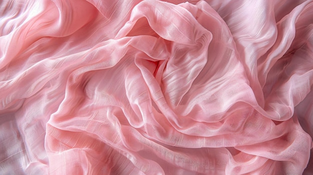 Photo a pink silk is draped over a pink background