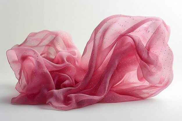 Photo a pink silk scarf with glitter on it