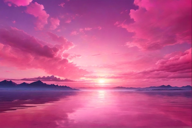 Photo pink sky background pink sky wallpaper fantasy sky background colorful sky background dreamy sky background ai generative