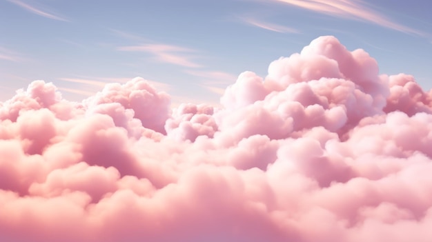 Pink sky background with a pastel colored