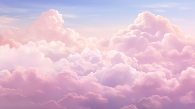 Pink sky background with a pastel colored