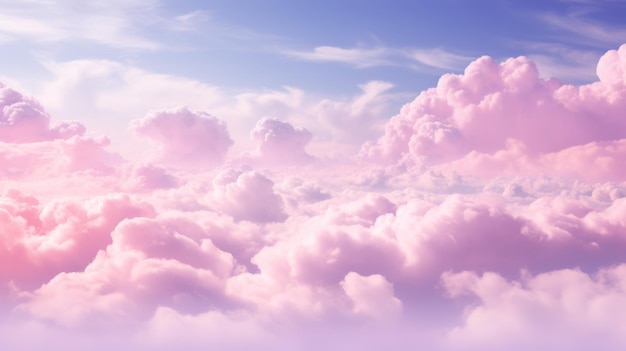 Pink sky background with a pastel colored