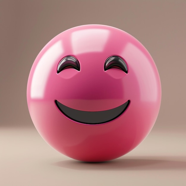 Pink smiling face emoji