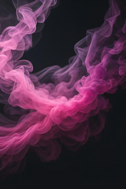 Pink smoke in the dark