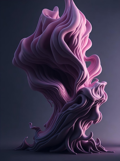 A pink smoke wave with a light background