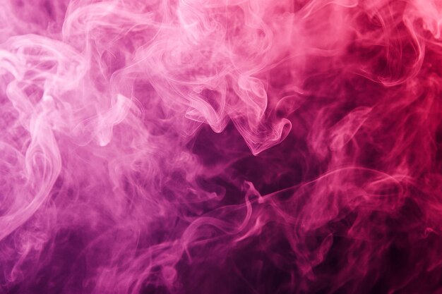 pink smoke with a purple background and a black arrow pointing to the right