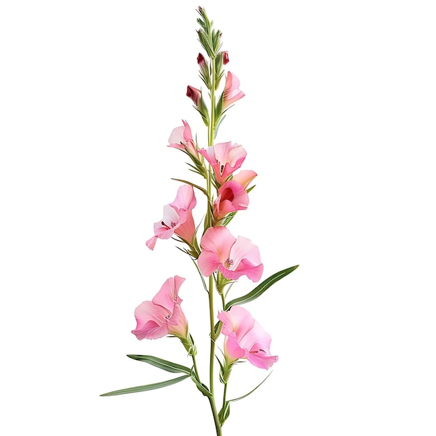 Pink Snapdragon Isolated on White Background Beautiful Snapdragon Flower