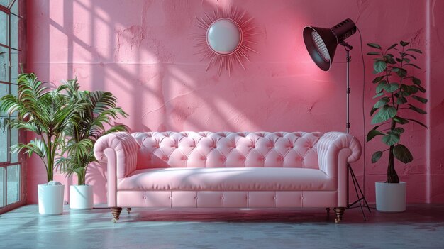 Pink Sofa in a Pink Room