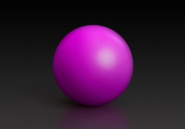 Pink spheres Isolated on black background 3D render