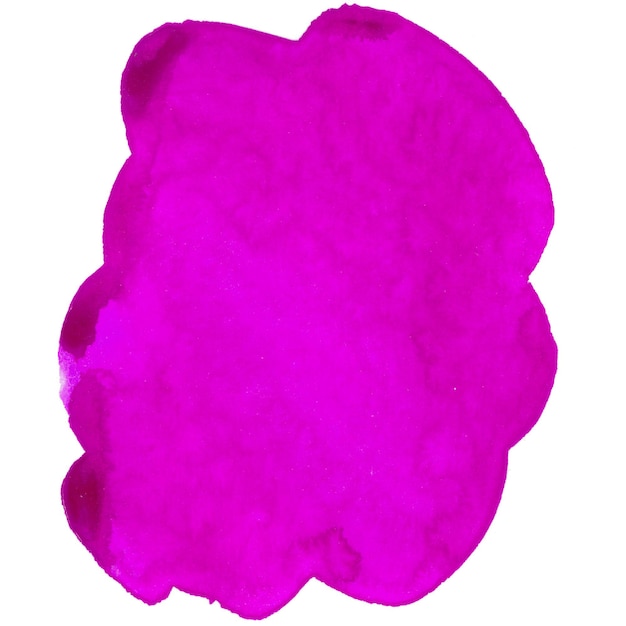 A pink spot is painted with a white background