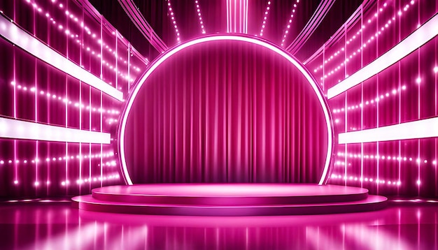 Pink spotlight party show stage background