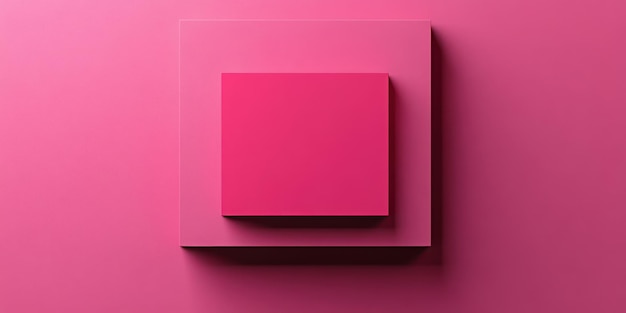 Photo a pink square box with a square on it