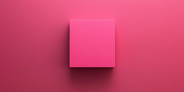 Photo a pink square is on a pink wall