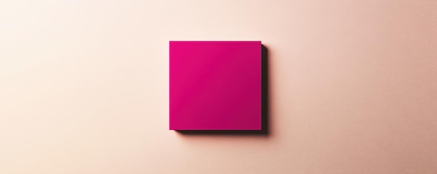 Photo a pink square on a pink wall