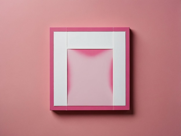 Photo a pink square with a white line on it