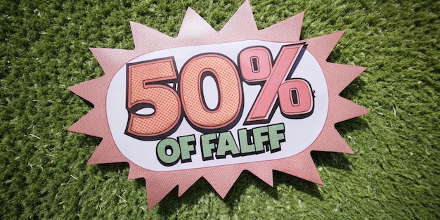 Photo a pink star that says of of of the of the sale