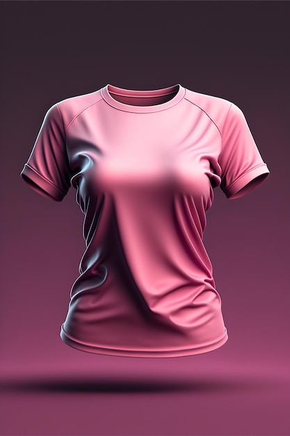 Pink T-shirt mockup for ladies