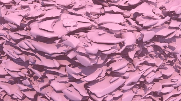 Pink textured surface Abstract illustration 3d render