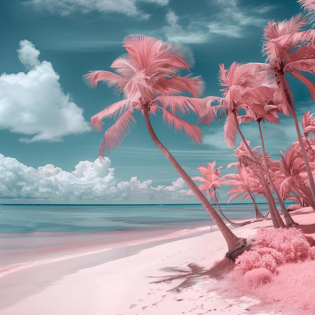 Pink univers sand blue water