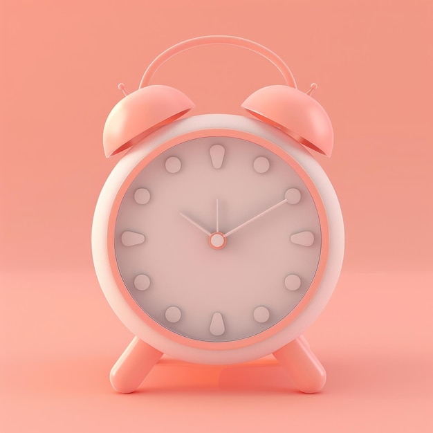 Pink vintage alarm clock design