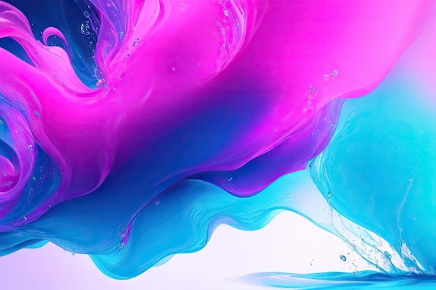 Pink and viva magenta abstract liquid background design background ai generative