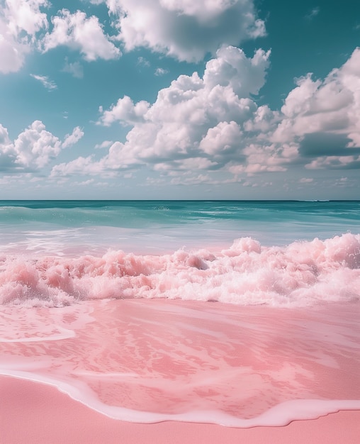 pink water with a pink color of the water