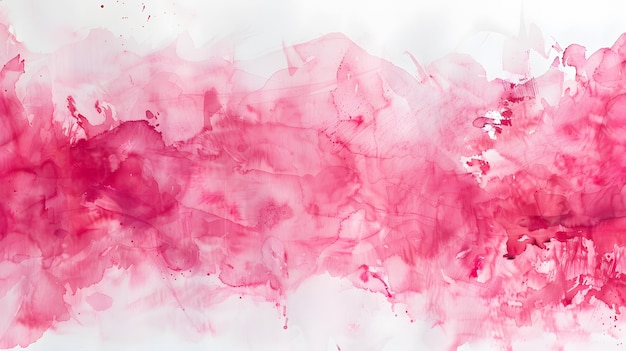 Pink Watercolor Abstract Art on White Paper