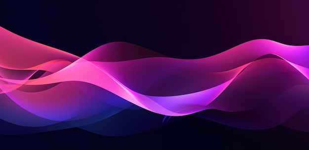 A pink wave with a blue and purple background.