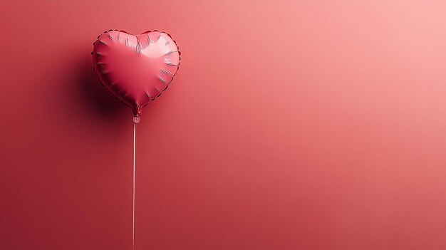 Photo pink and white balloons with ribbons arranged in a circular frame on a clean white background