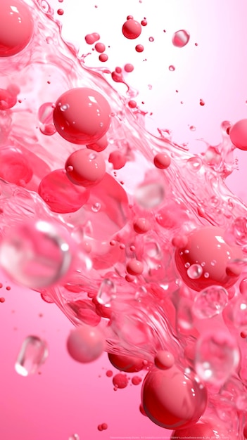 pink and white bubbles splashsplashes and dropsvertical story formatai genera