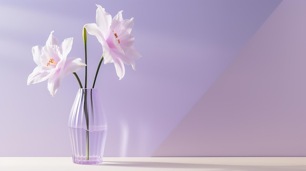 a pink and white flower in a vase with water.