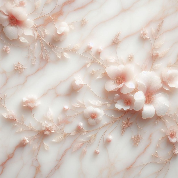 a pink and white flowered cake with pink flowers on the top