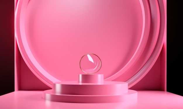 Pink and white objects with a magnifying glass on top