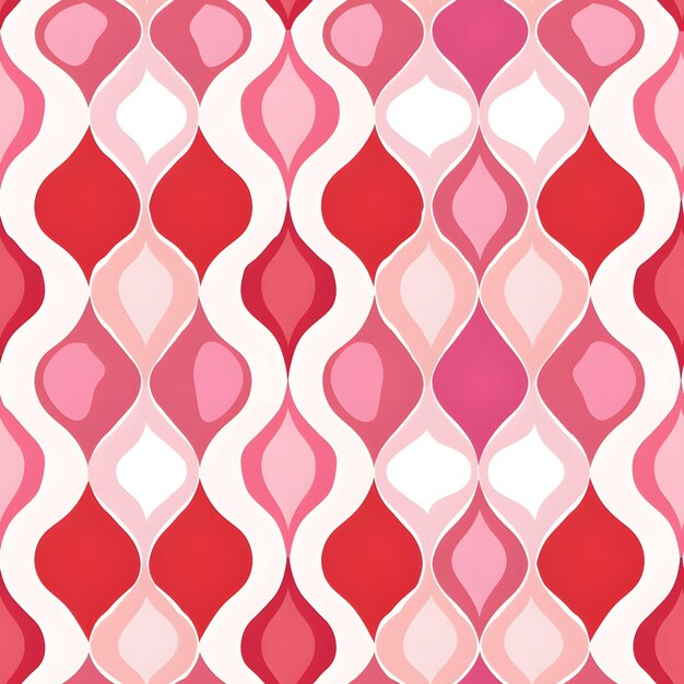 pink and white in a red background